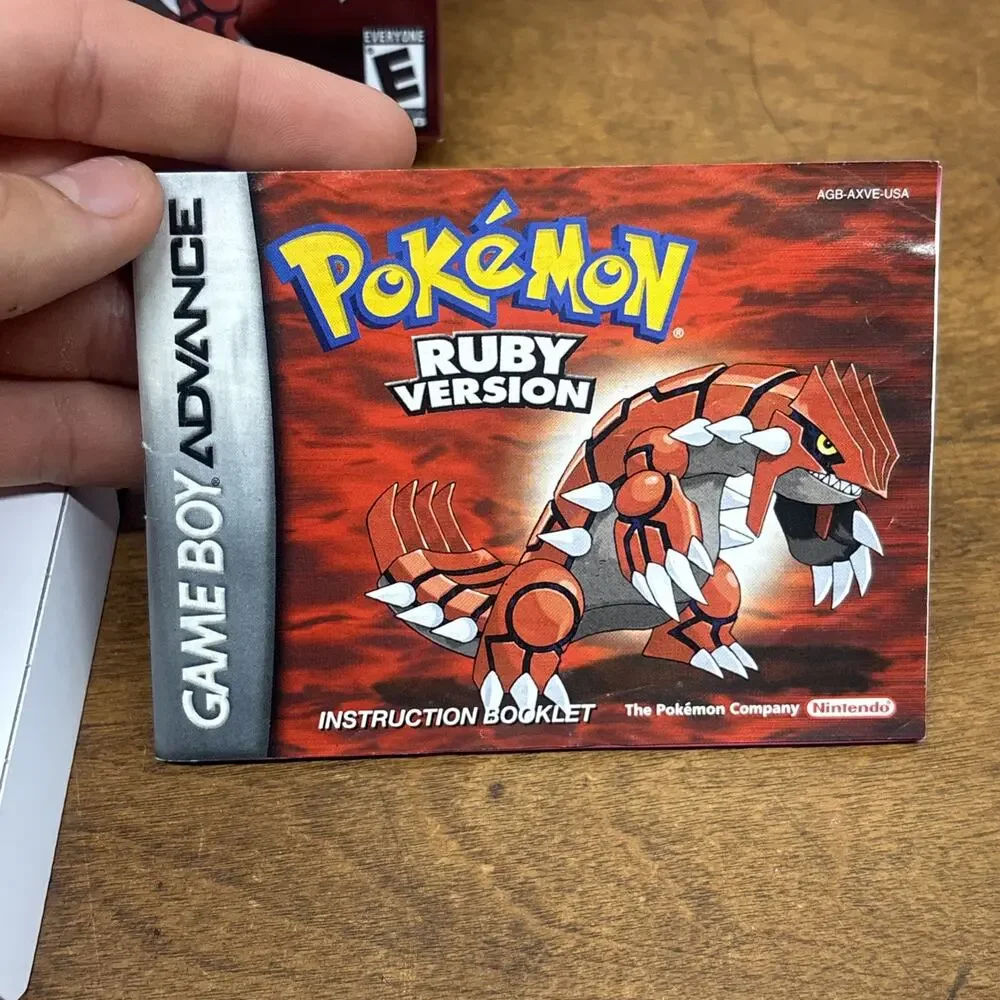 Pokémon Ruby Version Game Boy Advance Cartridge And Manual Only Tested Working